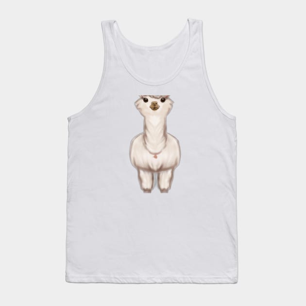 Cute Llama Drawing Tank Top by Play Zoo